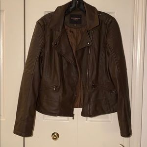 NWT Faux brown leather Celebrity Pink jacket